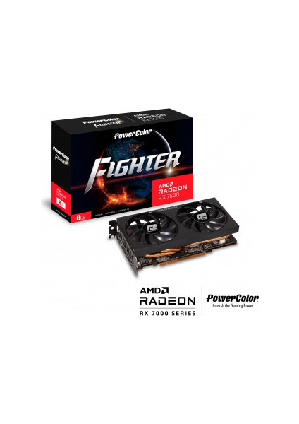 Powercolor Fıghter Rx 7600 8g-F 8gb Gddr6 128BIT