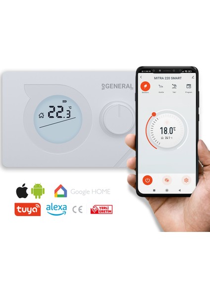 Mıtra 220 Smart Kablosuz Akıllı Oda Termostatı