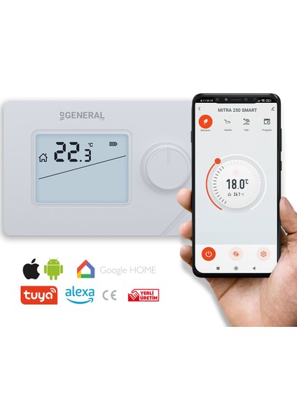 Mıtra 250 Smart Kablosuz Akıllı Tuya Oda Termostatı fiyatları