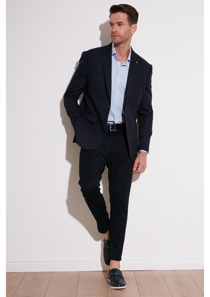 6 Drop Çift Yırtmaçlı Slim Fit Blazer Erkek Ceket 659001