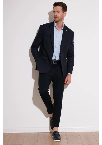 6 Drop Çift Yırtmaçlı Slim Fit Blazer  Erkek Ceket 659001