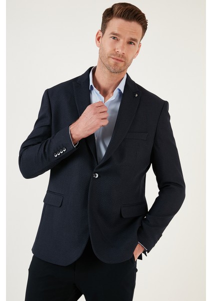 6 Drop Çift Yırtmaçlı Slim Fit Blazer Erkek Ceket 659001