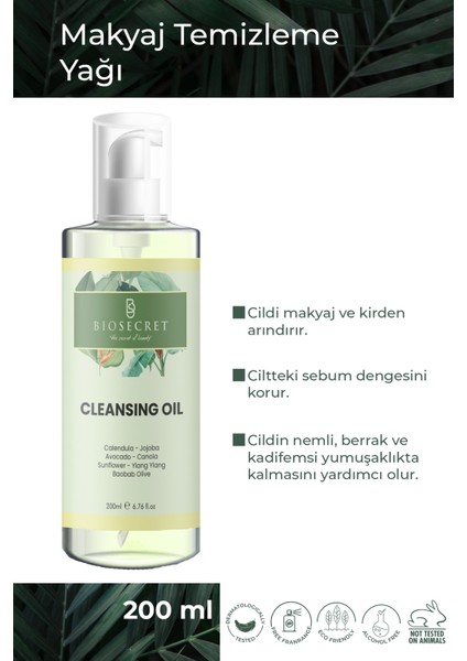 Makyaj Temizleme Yağı (Cleansing Oil) 200ml Bıo18