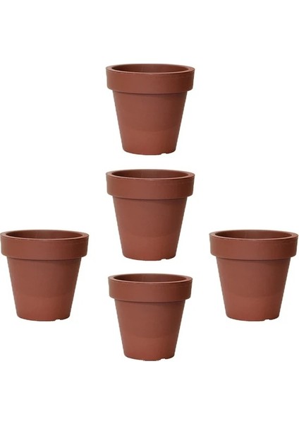 Fulya 20 cm Kahverengi Saksı 5 Adet