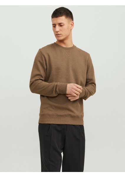 Bisiklet Yaka Baskılı Sweatshirt- Basic