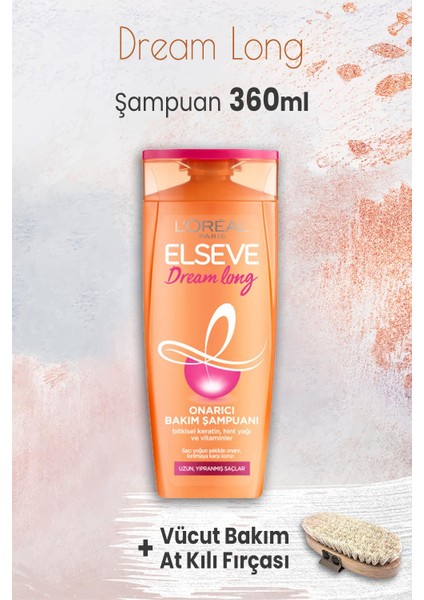 Dream Long Onarıcı Şampuan 360 Ml Ve Vücut Bakım At Kılı Fırçası