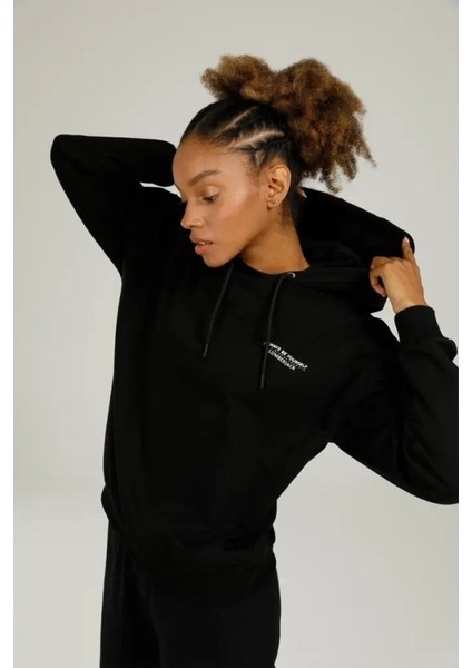 Siyah Wl Anna 17CT1179 3fx Kadın Kapişonlu Sweat