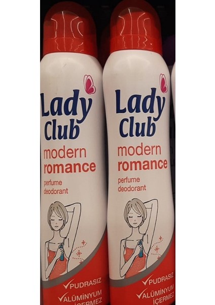 Deodorant Bayan Lady Clup 2 Adet Modern Romance 150 ml