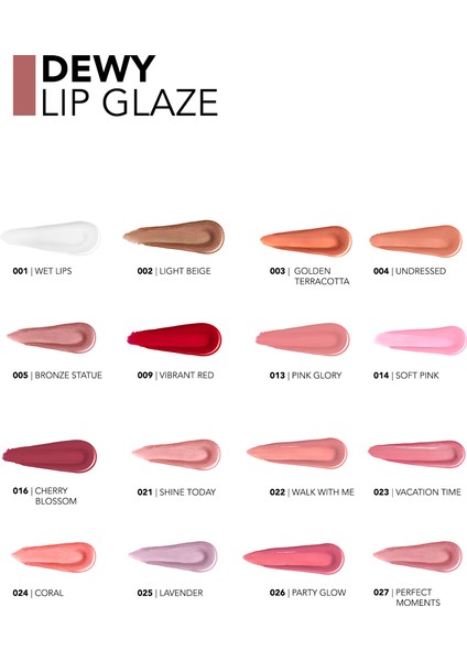 Dewy Lip Glaze Nemlendirici Etkili Yarı Transparan Dudak Parlatıcısı