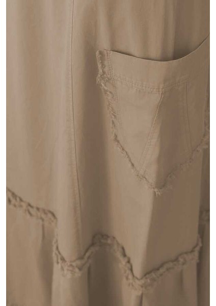 2280-PARÇA Boya Fırfırlı Etek Bej modelleri