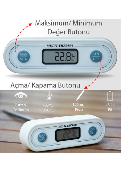 TFA Dostmann Tfa 30.1055.02 ´gt1´ Batırmalı Prob Dijital Termometre