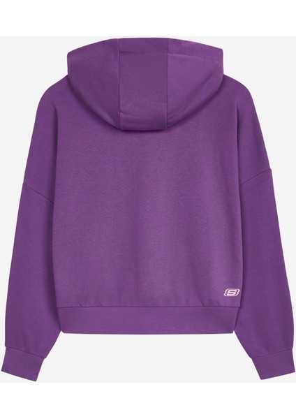 W Essential Hoodie Sweatshirt Kadın Mor Sweatshirt S232243-499