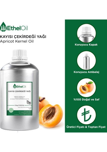 Kayısı Çekirdeği Yağı 5 kg fiyatları