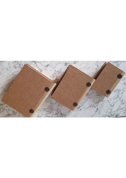 Hobi Adn Kitap Kutu 3'lü Set Ahşap Mdf Ham Ankara Siteler Ürünü El Yapım