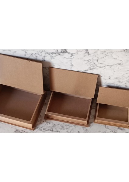 Hobi Adn Kitap Kutu 3'lü Set Ahşap Mdf Ham Ankara Siteler Ürünü El Yapım fırsatları