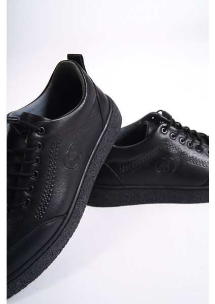 Hakiki Deri 4500-S Siyah Erkek Spor Ayakkabı & Sneaker fırsatları