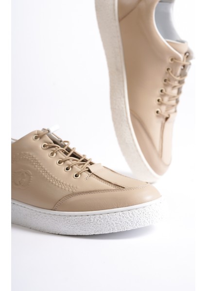Mubaino 4500-BJ Hakiki Deri Bej Erkek Spor Ayakkabı & Sneaker modelleri
