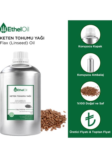 Keten Tohumu Yağı 5 kg fiyatları