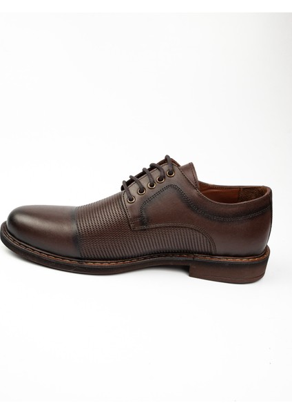 1043 1 Kahverengi Deri Erkek Klasik Ayakkabı modelleri
