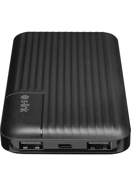 S-link G101 10000mAh 2*USB+1*Micro+1*Type-C Siyah Taşınabilir Pil Şarj Cihazı Powerbank