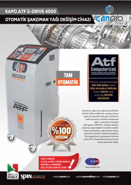 Otomatik Şanzıman Yıkama ve Yağ Değişim Cihazı Atf S-Drive 4500