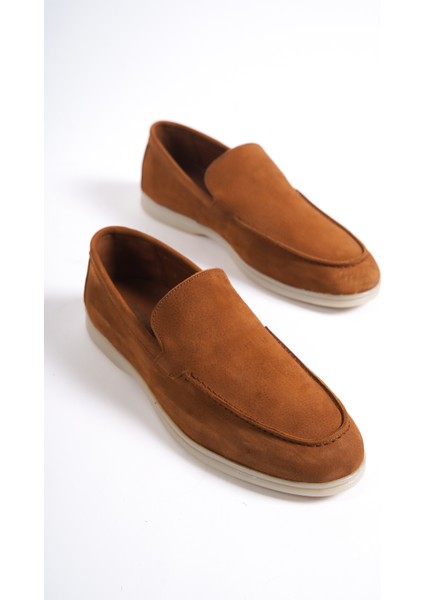 -MBKRY22103TB Taba Hakiki Nubuk Deri Erkek Loafer & Günlük Ayakkabı
