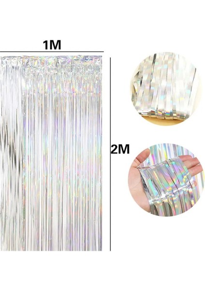 Gold Metalize Kapı Duvar Fon Arka Perde 1x2 Metre