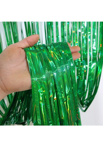 Yeşil Metalize Kapı Duvar Fon Arka Perde 1x2 Metre fiyatları