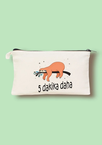 Tembel - Beş Dakika Daha Tasarımlı Clutch Çanta, Makyaj Çantası, Kalem Kutusu, Kalemlik 12-18