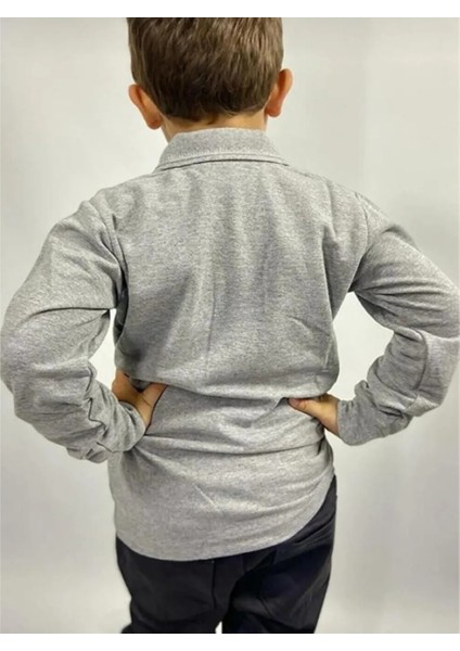 Unisex Çocuk Uzun Kol Polo Yaka Okul T-Shirt fiyatları