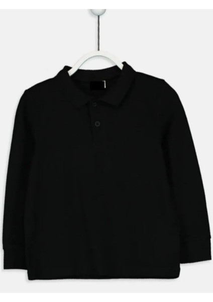Unisex Çocuk Uzun Kol Polo Yaka Okul T-Shirt