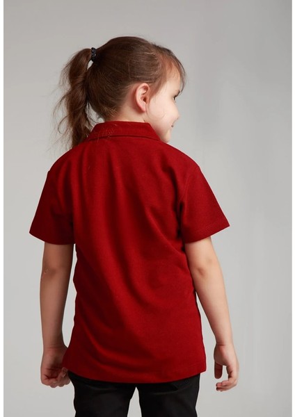 Unisex Çocuk Kısa Kol Polo Yaka Okul T-Shirt modelleri