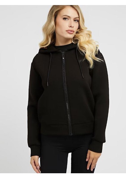 Guess- Arkası Üçgen Logolu Scuba Sweatshirt