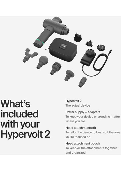 Hypervolt 2 - Sessiz Kayma Teknolojisi - Vurmalı Masaj Aleti