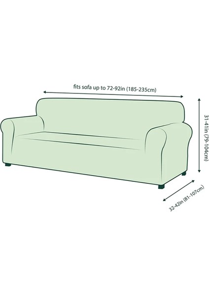 Koltuk Kılıfı Jakarlı Düz Desen 3+3 Esnek Lastikli Koltuk Örtü