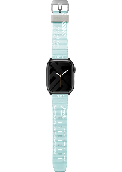 Watch Ultra Saat Kordonu 49MM Kordon Shokkustrap Kayış Açık Mavi