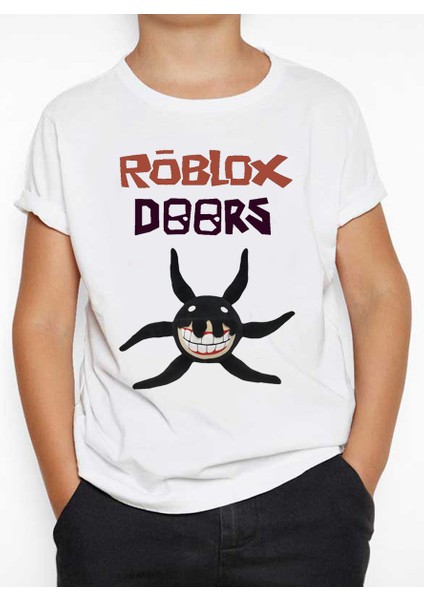 Roblox Doors Çocuk Tişört Unisex Kesim fiyatları
