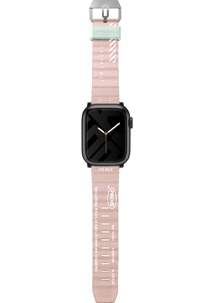 Watch Ultra Saat Kordonu 49MM Kordon Shokkustrap Kayış Açık Pembe