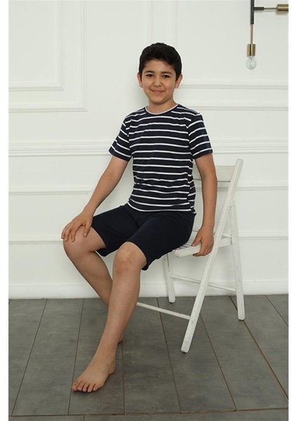 Erkek Çocuk Penye Şortlu Pijama Takım 20394