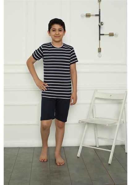 Erkek Çocuk Penye Şortlu Pijama Takım 20394 fiyatları