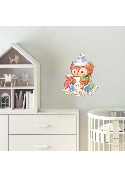 Mektup Okuyan Baykuş Sticker Duvar Sticker 30X20 cm fiyatları