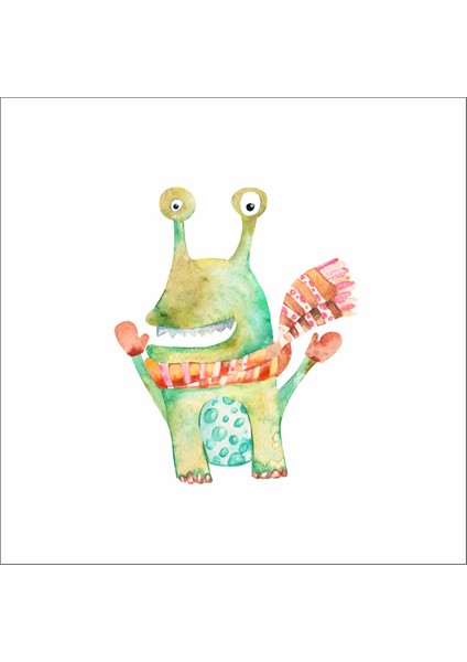 Sevimli Uzaylılar Sticker 1 Duvar Sticker 30X25 cm