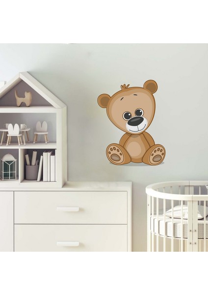 Sevimli Ayıcık Sticker Duvar Sticker 25X15 cm