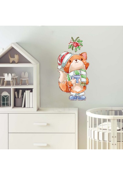 Kış Tilki Sticker Duvar Sticker 30X20 cm fiyatları