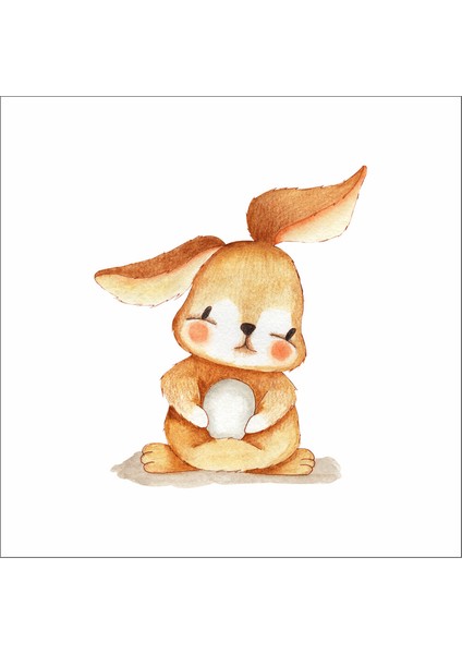 Sevimli Tavşan Duvar Sticker Duvar Sticker 25X25 cm