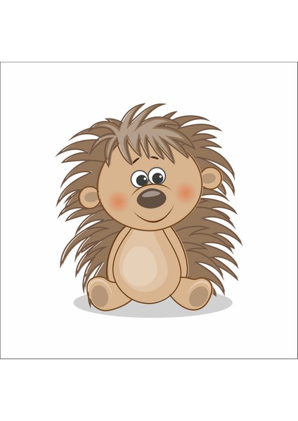 Sevimli Kirpi Sticker Duvar Sticker 25X15 cm