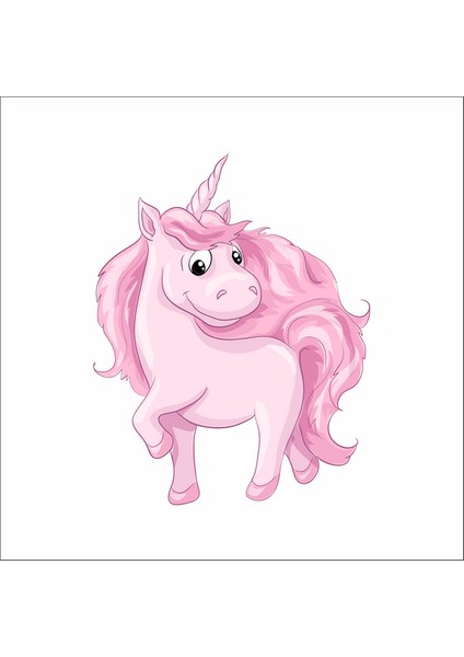 Sevimli Unicorn Sticker Duvar Sticker 30X25 cm