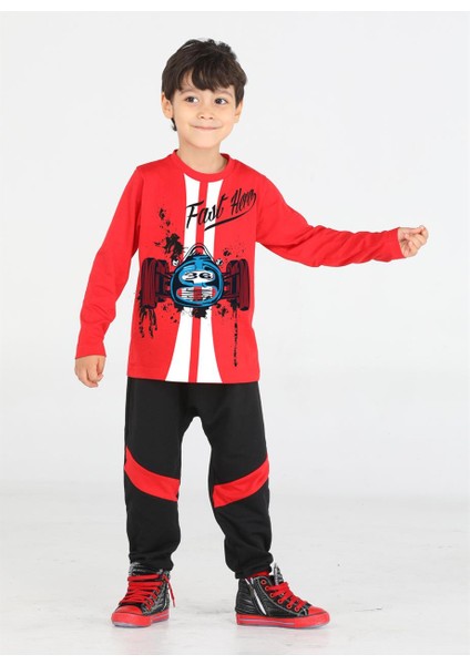 Yarışcı Baggy Kesim Pantolon +T-Shirt Takım