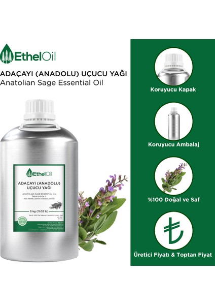 Adaçayı (Anadolu) Yağı 5 kg fiyatları