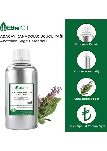 Adaçayı (Anadolu) Yağı 500 gr fiyatları